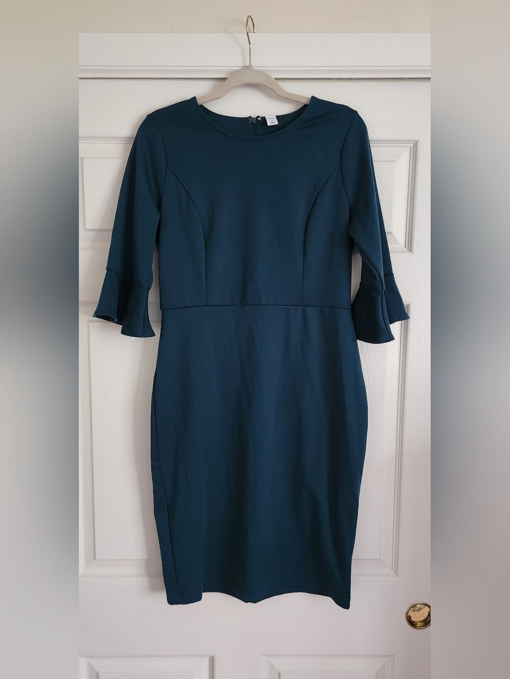 Old Navy Midi Sheath Dress with Flounce Sleeves